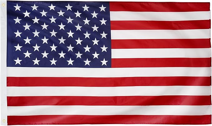 American Flag 4x6 Ft TearProof Series for Outside, Made in USA, Longest Lasting, Super Tough Fade Resistant Spun Polyester, High Wind US Outdoor Flags Embroidered Stars, Sewn Stripes, Brass Grommets