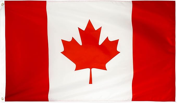 DANF Canada Flag 3x5 Ft Thick Polyester, Fade Resistant, Brass Grommets, Canvas Header,Double Sided Canadian National Flags 3 x 5 Feet
